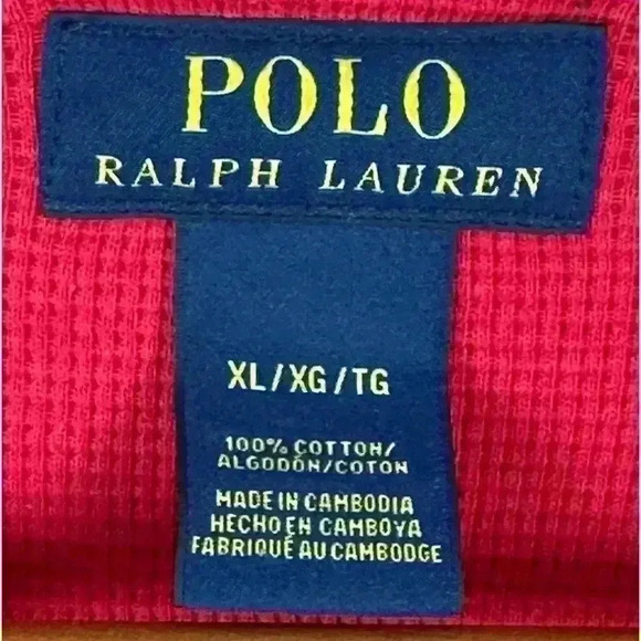 Polo by Ralph Lauren top. Red XL. - Picture 4 of 5